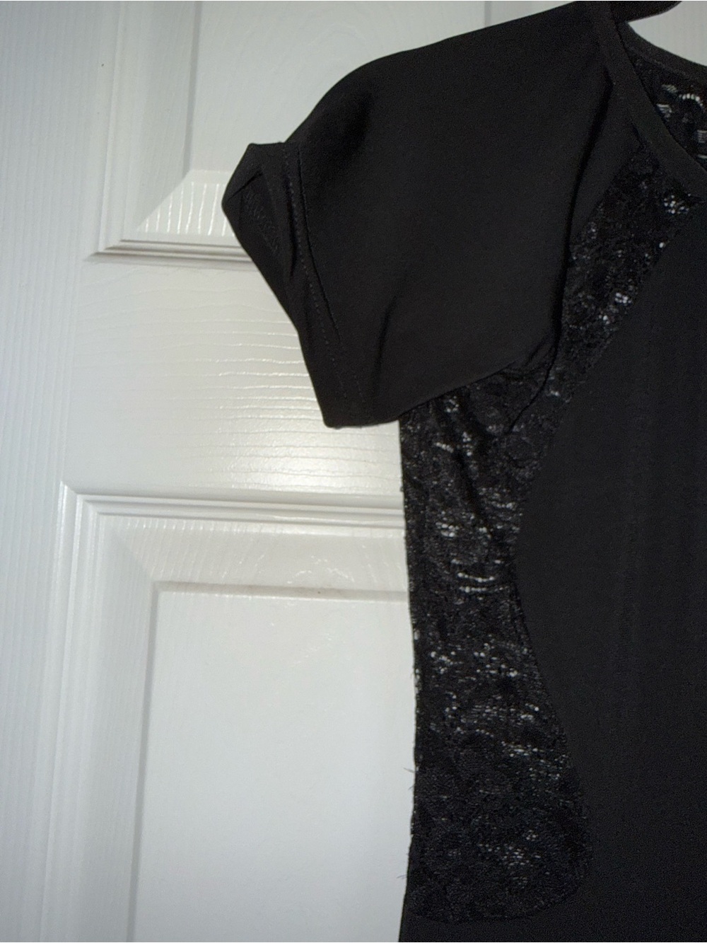 Practice Dance Dress Latin Ballroom Tango Lace Panels Black Medium NWT - Picture 4 of 9